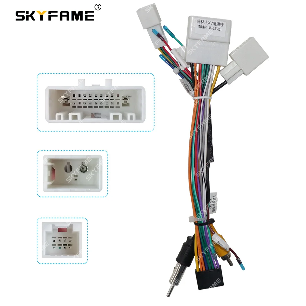 

SKYFAME автомобильный 16-контактный жгут проводов адаптер Android радио кабель питания для Subaru Forester XV Low-End