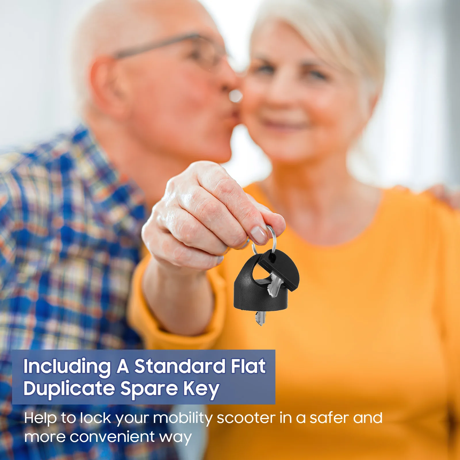 

Mobility Scooter Key Lock Accessory Convenient Wheelchair Replacement for Disabled Elderly Plastic Theft Prevention