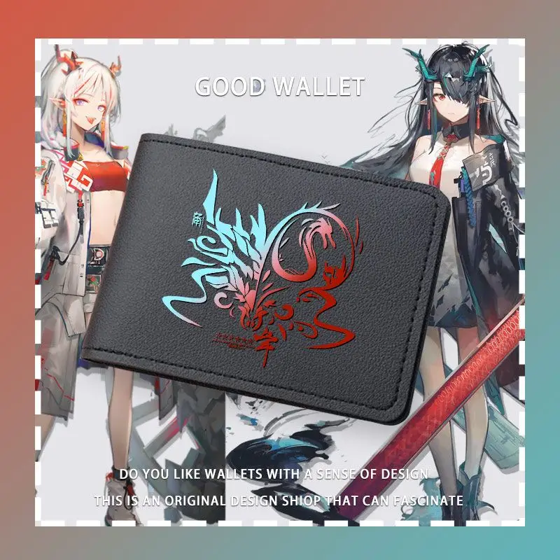 

Anime Arknights Nian DuskTheme Short Wallet Unisex Card Holders Coin Purse Cosplay Gift
