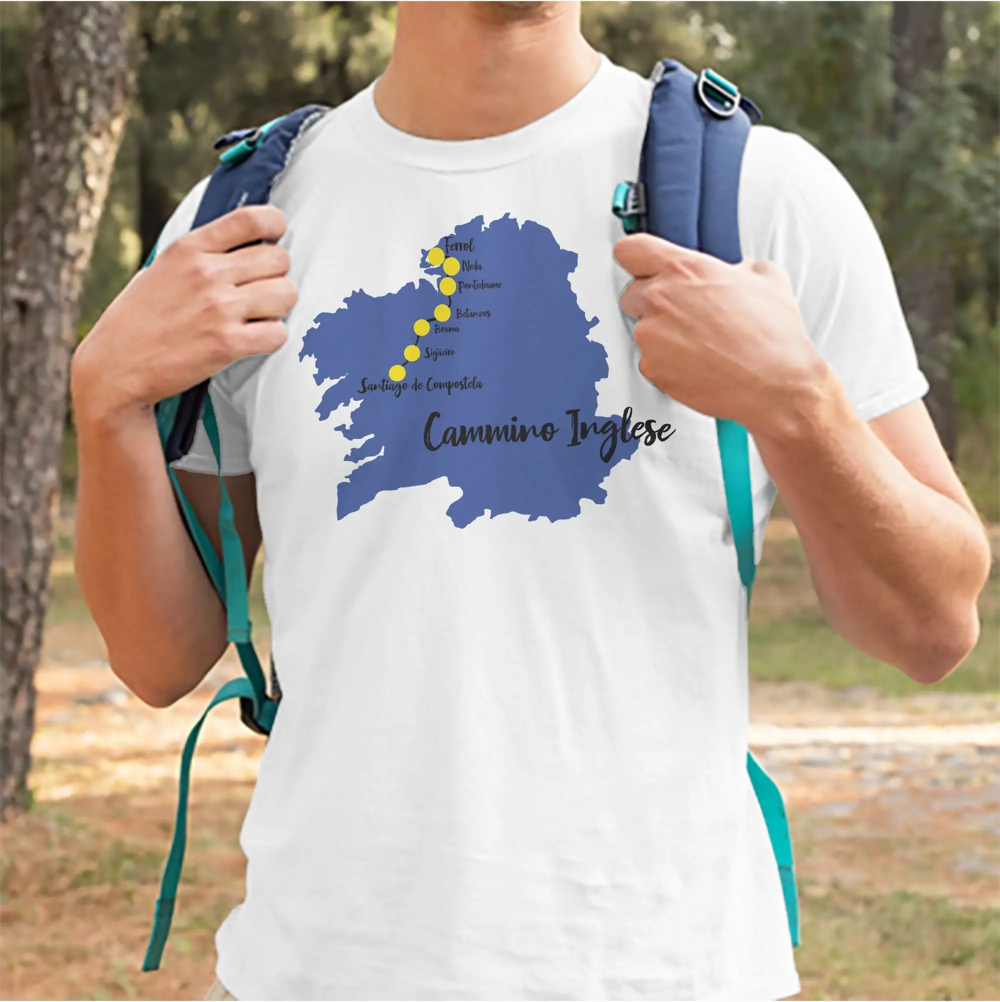 Awesome Camino de Santiago T-Shirts for Men Women Crewneck Pure Cotton T Shirts  Short Sleeve Tees Printing Clothing
