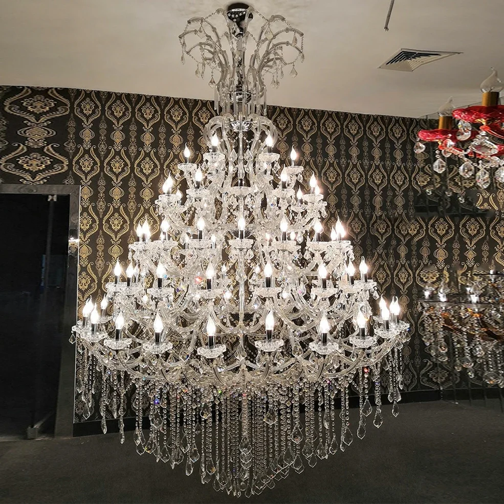 Luxury Modern Lobby Maria Theresa Crystal  Lighting Luxury Gold Crystal  Lighting