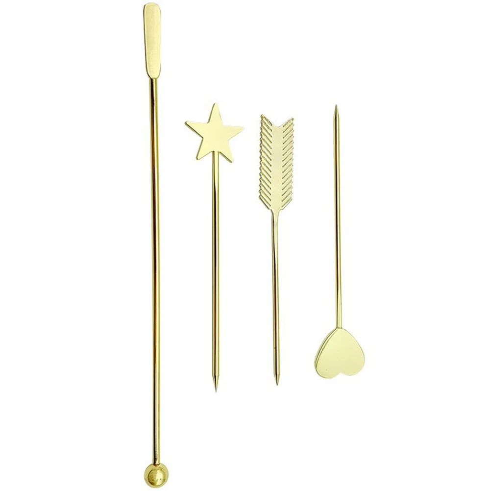 4Pcs Nail Art Stirring Rods Durable Easy Clean Mix Gel Polish Rhinestone Picker Manicure Accessories Nail Art Dotting Tool