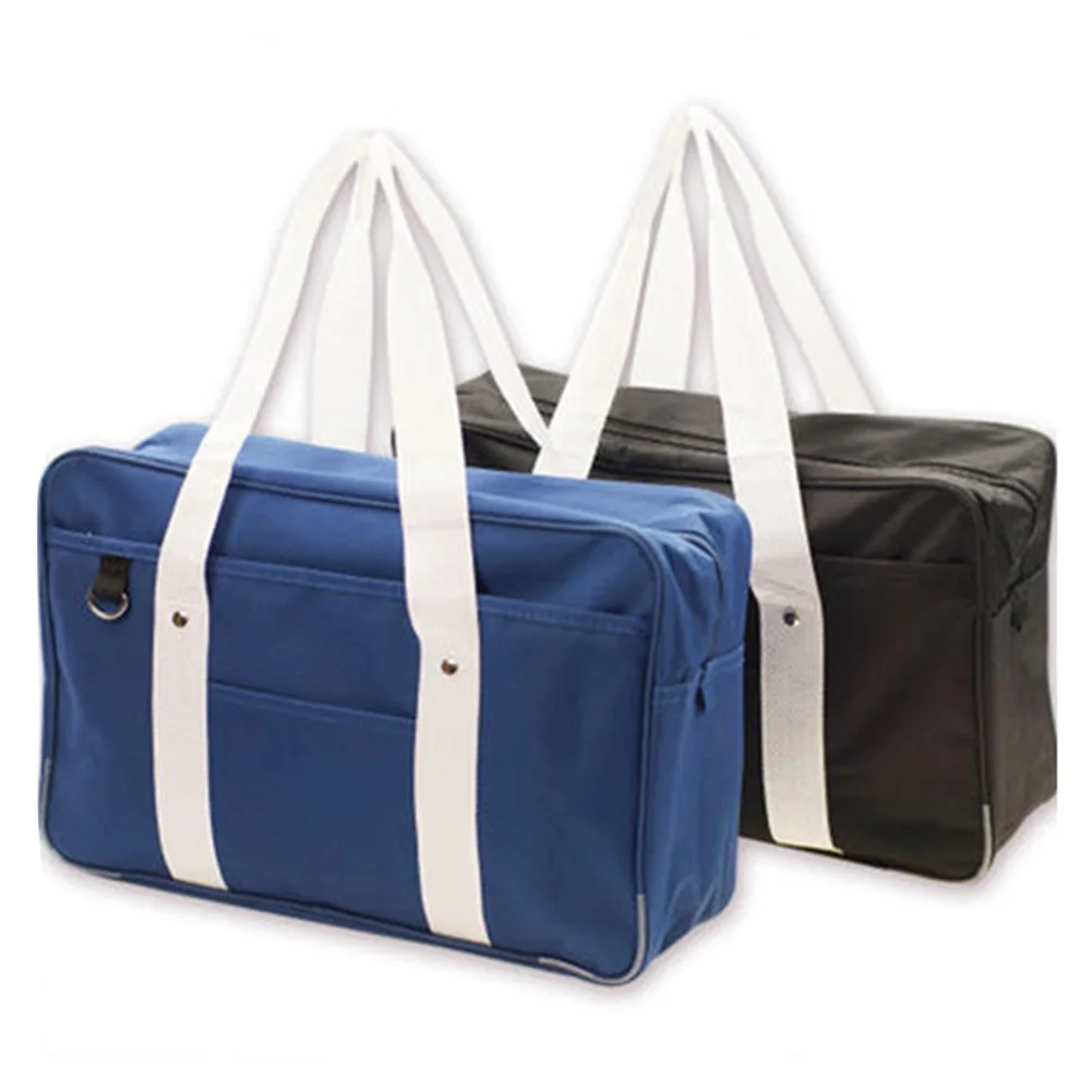 

Large Capacity School Bag Solid Color Japanese Bag Teen Girls JK Uniform Handbag Zipper Closure Square Bag Everyday Shoulder Bag