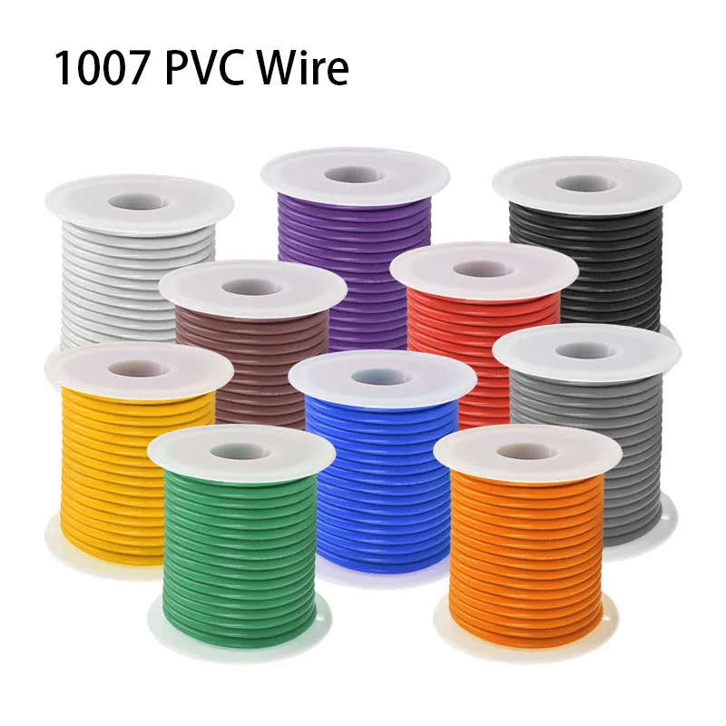 

Roll Packaging UL1007 PVC Wire 16 18 20 22 24 26 28 30AWG Tinned Copper Electronic DIY Cable