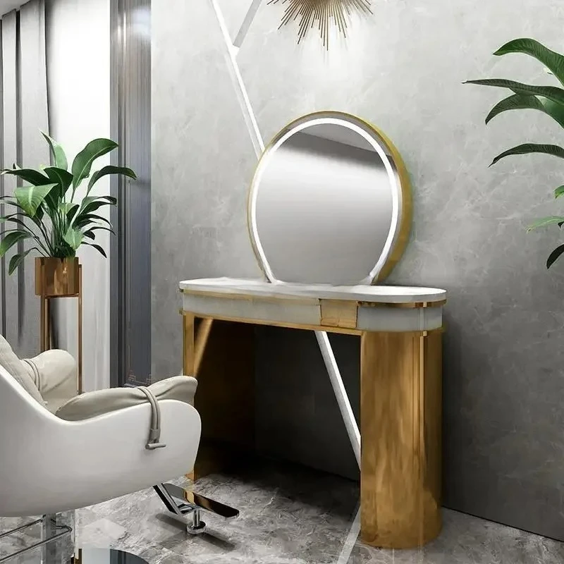

FG17For Hair Salon Cabinet Integrated Hot Dyeing Hair Cutting Stainless Steel Single-Sided Mirror