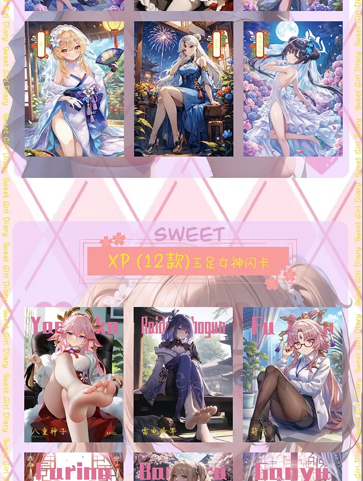 New Sweet Girl Diary Goddess Story Collection Card Anime Cute Girl Swimsuit Bikini SR PR Card Child Kids Toys And Hobbies Gift