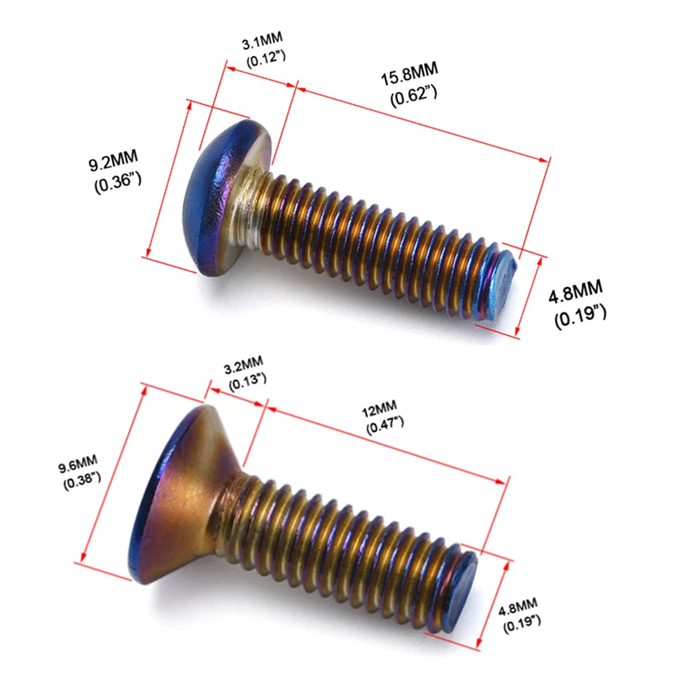 6 sztuk spalonych tytanowych śrub do śruby do kół kierowniczych M5 + L klucz do kierownicy wyścigowej działa na zestaw narzędzi do dzwonka