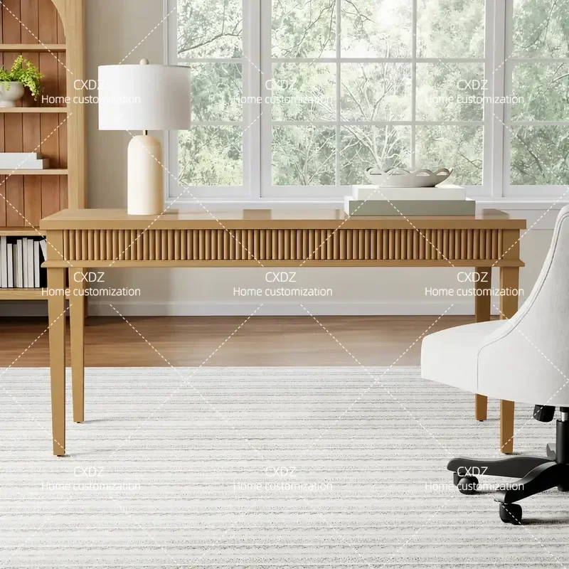 Simple Modern Solid Wood Desk with Drawers Nordic Style Home Study Table Writing Desk Computer Table