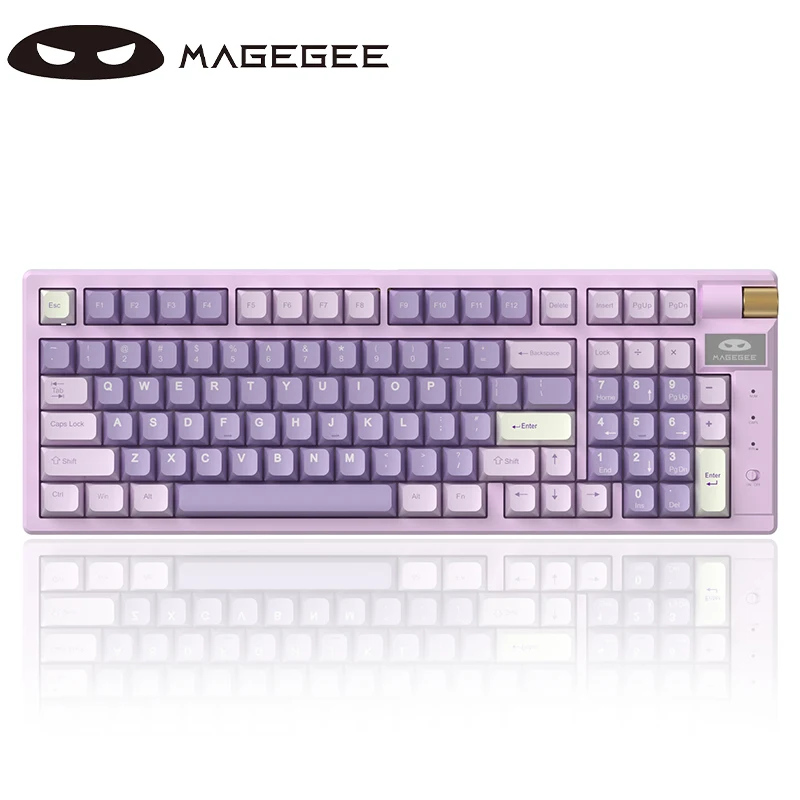 MageGee MK98 Three-mode customized wired keyboard 98 key hot-swappable keyboard GASKET Wireless Bluetooth keyboard esports gamin