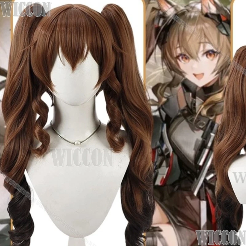 

Косплей-парик Gerpetta из игры Arknights: Endfield, коричневый, с двумя хвостиками, кавайный, для девочек, на Хэллоуин, Комик-Кон, фестиваль