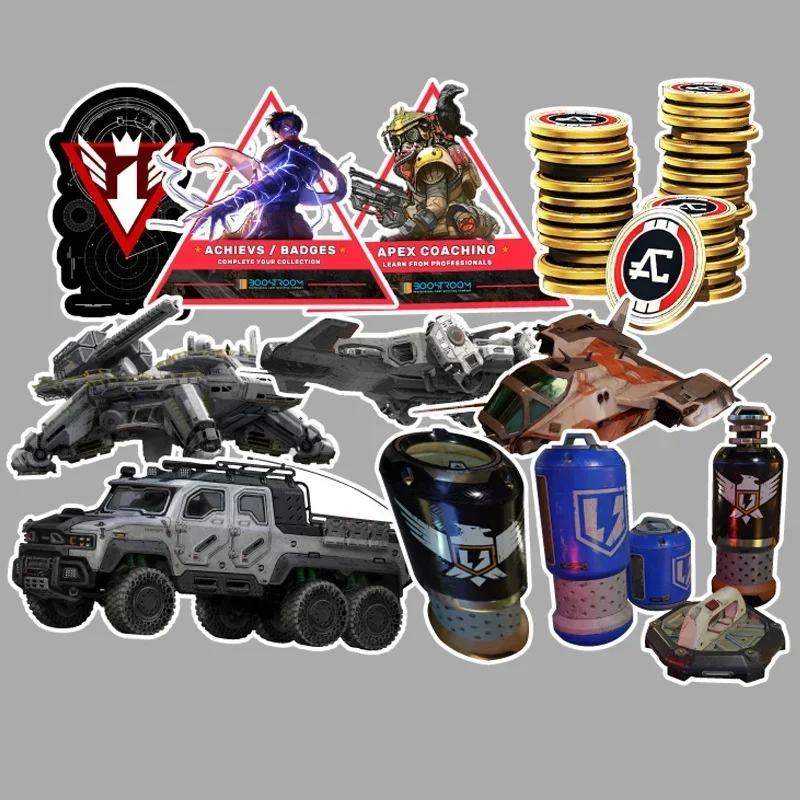 10/25/50Pcs Hot Shooting Cartoon Game Stickers Graffiti Waterproof Sticker