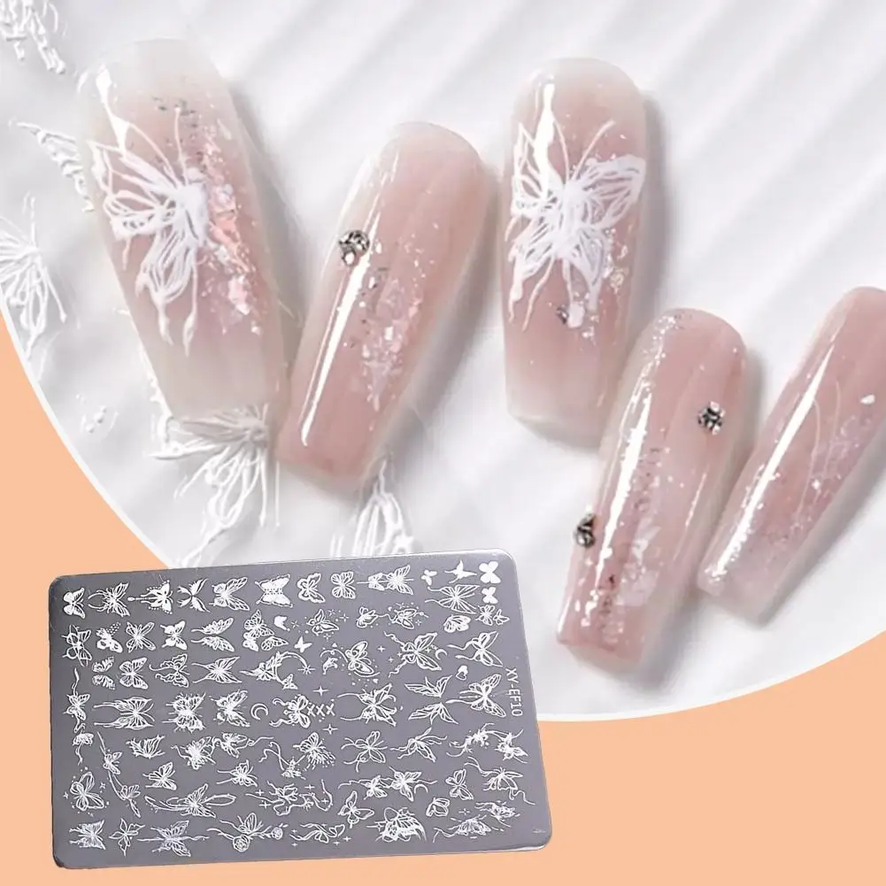 

Nail Stamping Plate Plants Tree Geometry Pattern Stamp Template Nail Image Plate Stencil DIY Printing Stainless Steel Nail Tools