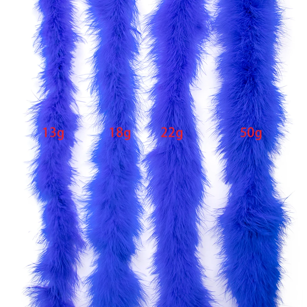 2 Yards Natürliche Flauschige Truthahnfederboa Marabou-Federn für Kostümpartys, Dekorationen, Bastelarbeiten, Hochzeitskleider, Festivals und Plumes