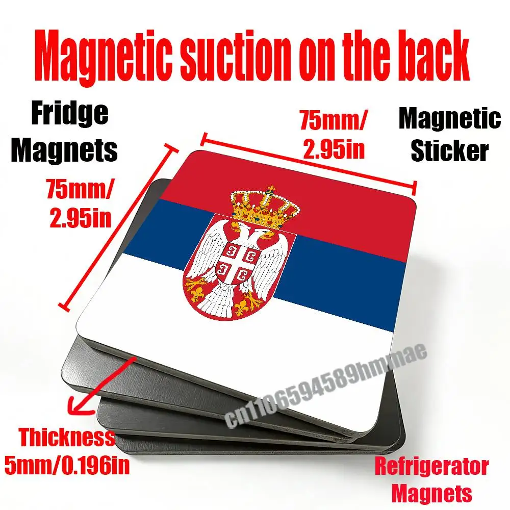 

For Serbia Serbian coat of arms Fridge Freezer Refrigerator Magnets Kitchen Metal Cabinet Magnetic Sticker Card
