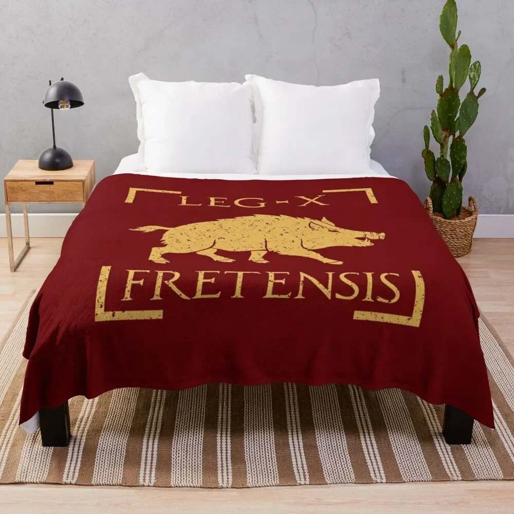 

Legio X Fretensis Boar Emblem Roman Legion Throw Blanket Large christmas gifts Retros Flannels Blankets