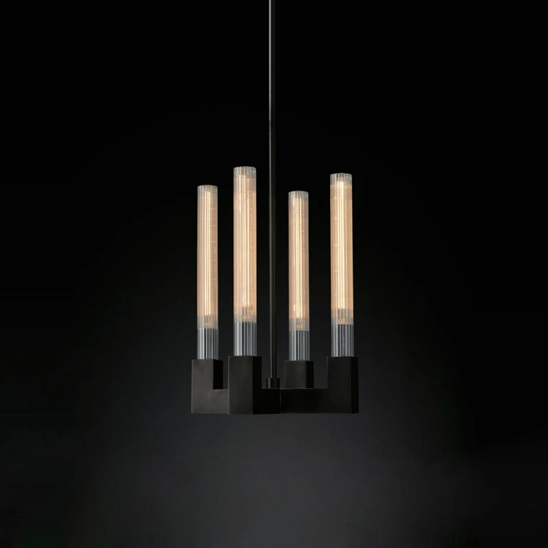Stainless steel glass chandelier with gold lustre dimmable Suitable for living room ceiling luminaire, height adjustable