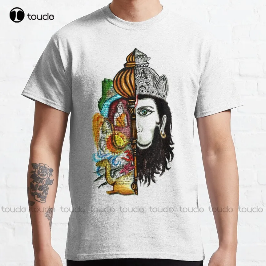 Lord Hanuman Classic T-Shirt Shirts For Men Short Sleeve Harajuku Streetwear Breathable Cotton Custom Aldult Teen Unisex Xs-5Xl