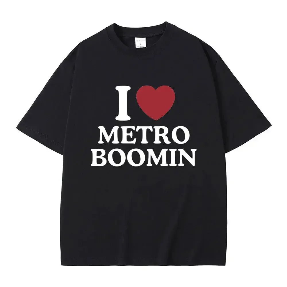 I Love Metro Boomin Graphic Print T Shirt Men Women's Hip Hop Rap Oversized T-sh