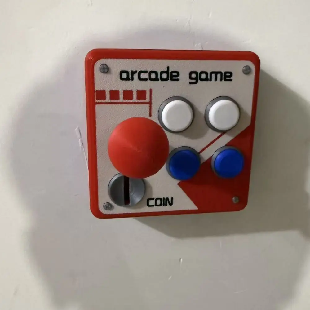 Creative Light Switch Guard Covers 3D Printed Retro Arcade Games Joystick Switch Stickers Self-Adhesive Waterproof