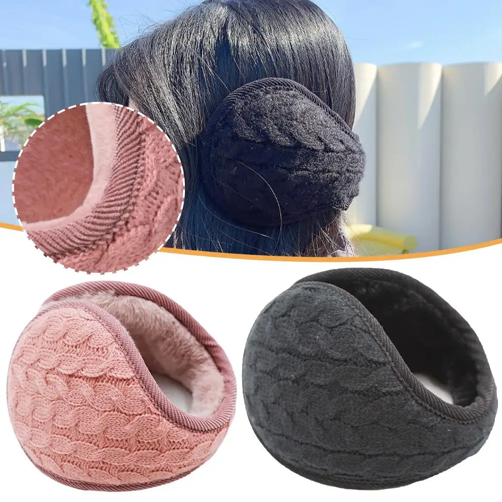 Winter Fleece Ear Warmers Muff Headband For Men Women Kids Ski Running Cycling Thick Lightweight Knitted Collapsible Ear Warmer