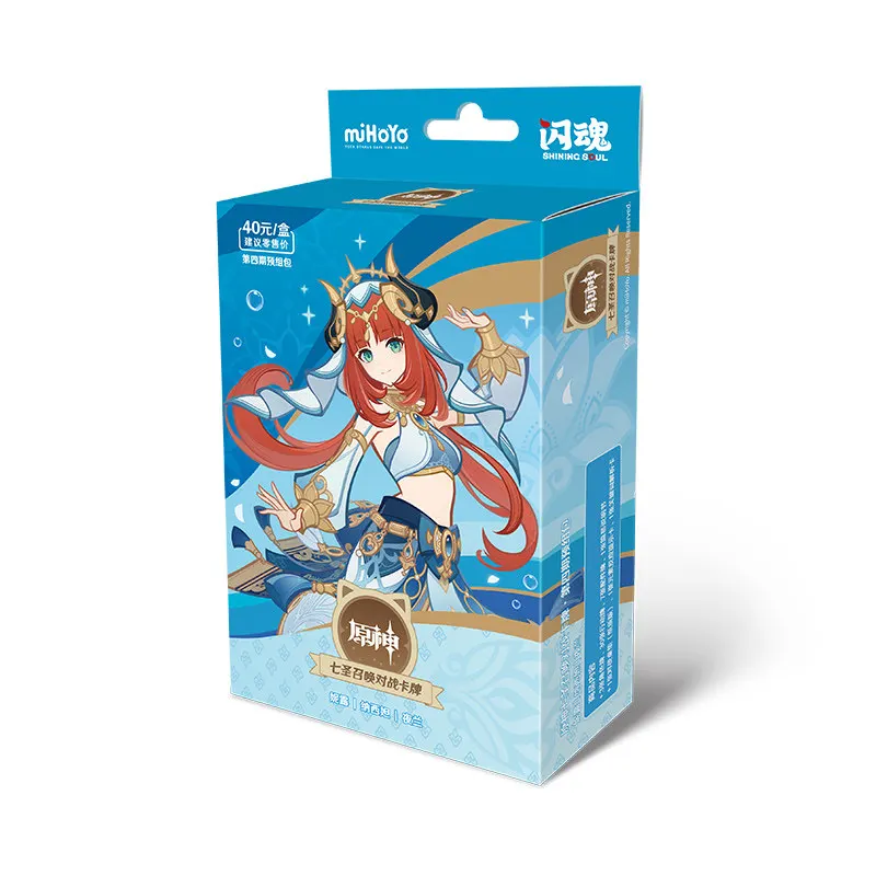 Originele Genshin Impact Card Vol.4 Genius Invokation Tcg Battle Card Anime Character Competitive Booster Game Collection Cards