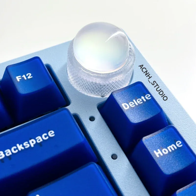 Translucent Volume Knob Button 6mm Replacement Knob Handmade for Hi75 Mechanical Keyboard Accessories D Port Replacement Knob