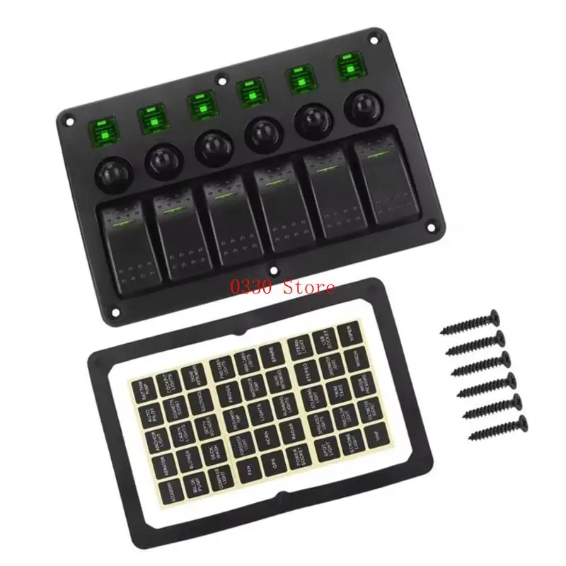 

Водонепроницаемые 6 банд переключателей с индикаторными наклеек