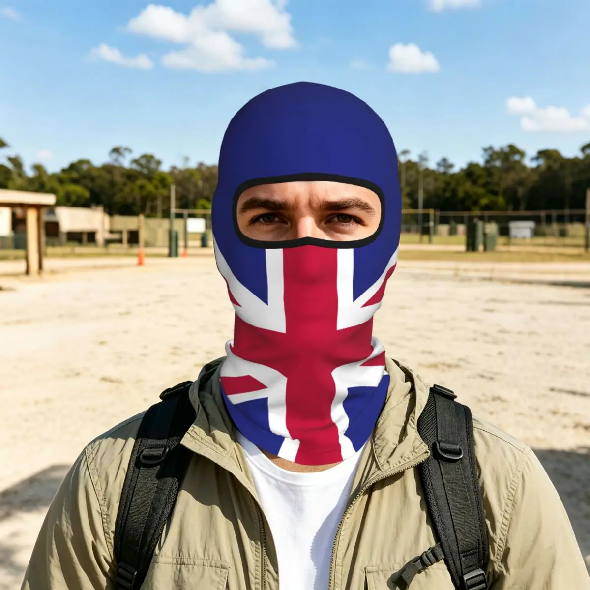 英国国旗バラクラバフルフェイスマスク通気性オートバイ冬暖かいフルカバーキャップネック防風防塵サイクリングキャップ