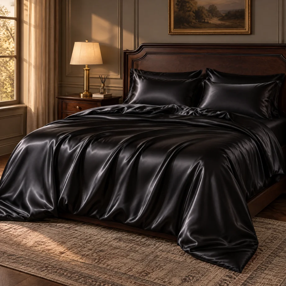 3pc Deep Pocket Satin Fitted Sheet Set, Soft Breathable All Season Bedding, Fits Most Mattresses, Luxury Satin Bed Linens for Master Bedroom & RV Camper