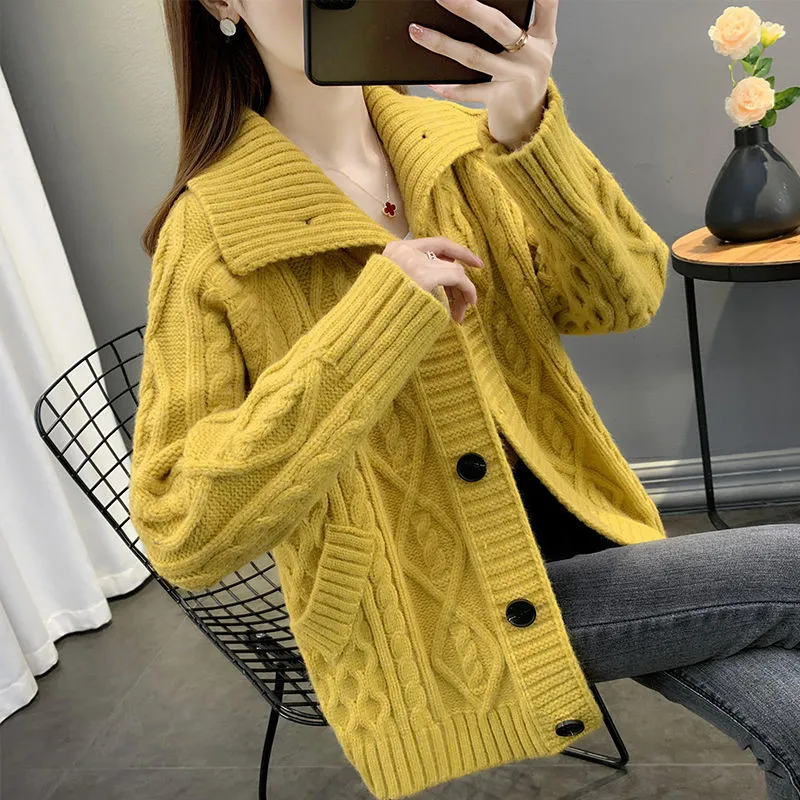 Women's Sweater Coat Cardigan Spring Autumn Clothes 2025 Female eExplosion Bottoming Undershirts Winter Padded Knitwear Jacket