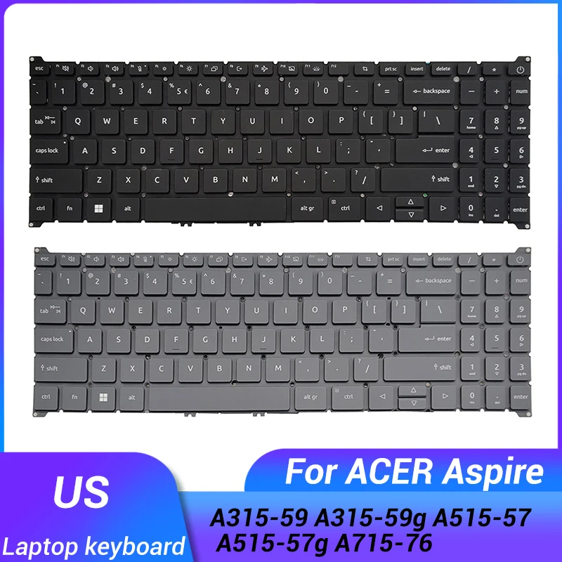 New US Keyboard For ACER Aspire A315-59 A315-59g A515-57 A515-57g A715-76  Backlit