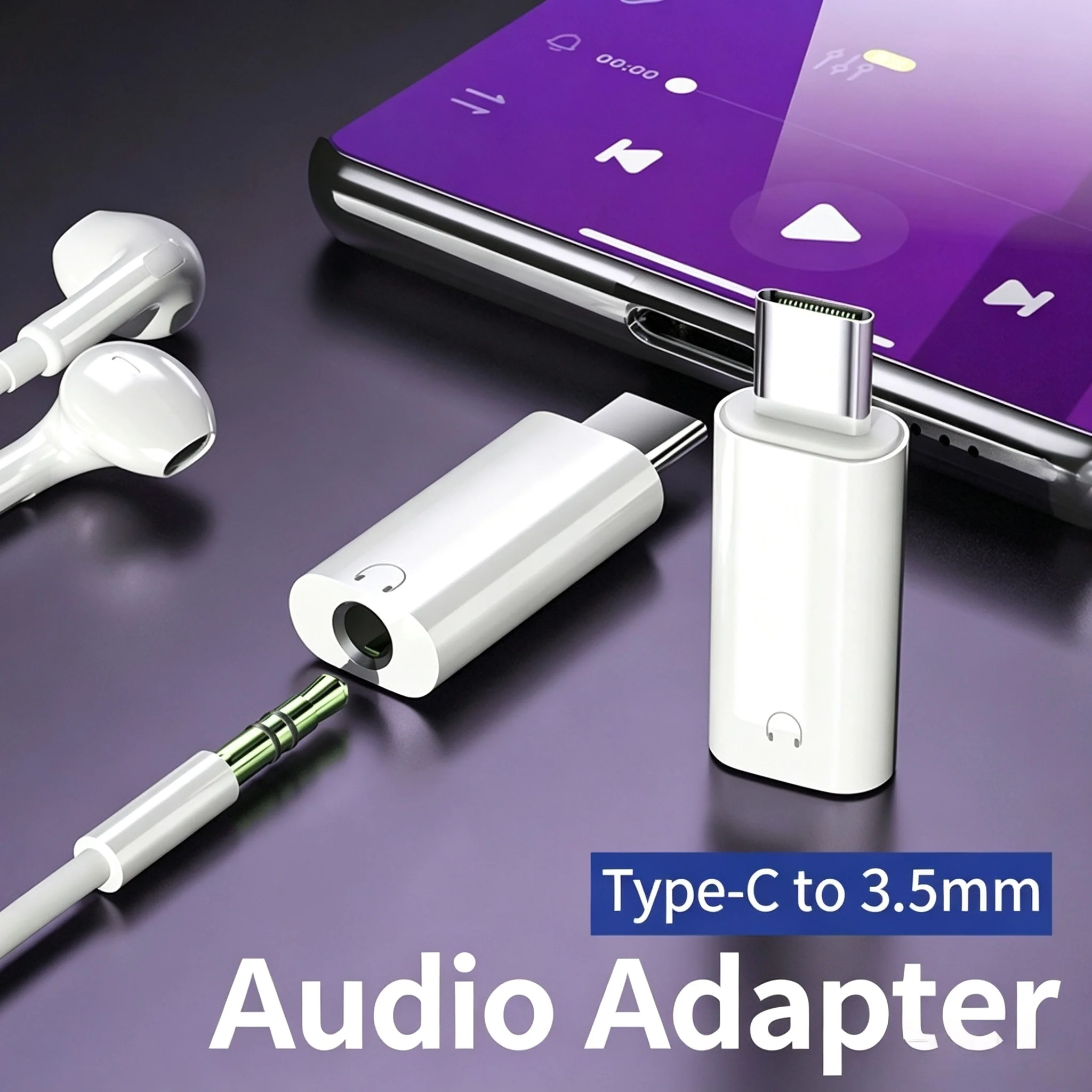 Type C Male to 3.5mm Jack Female Adapter For Xiaomi Redmi Huawei Honor POCO for Cell phone USB-C 3.5mm Wired Earphones Converter