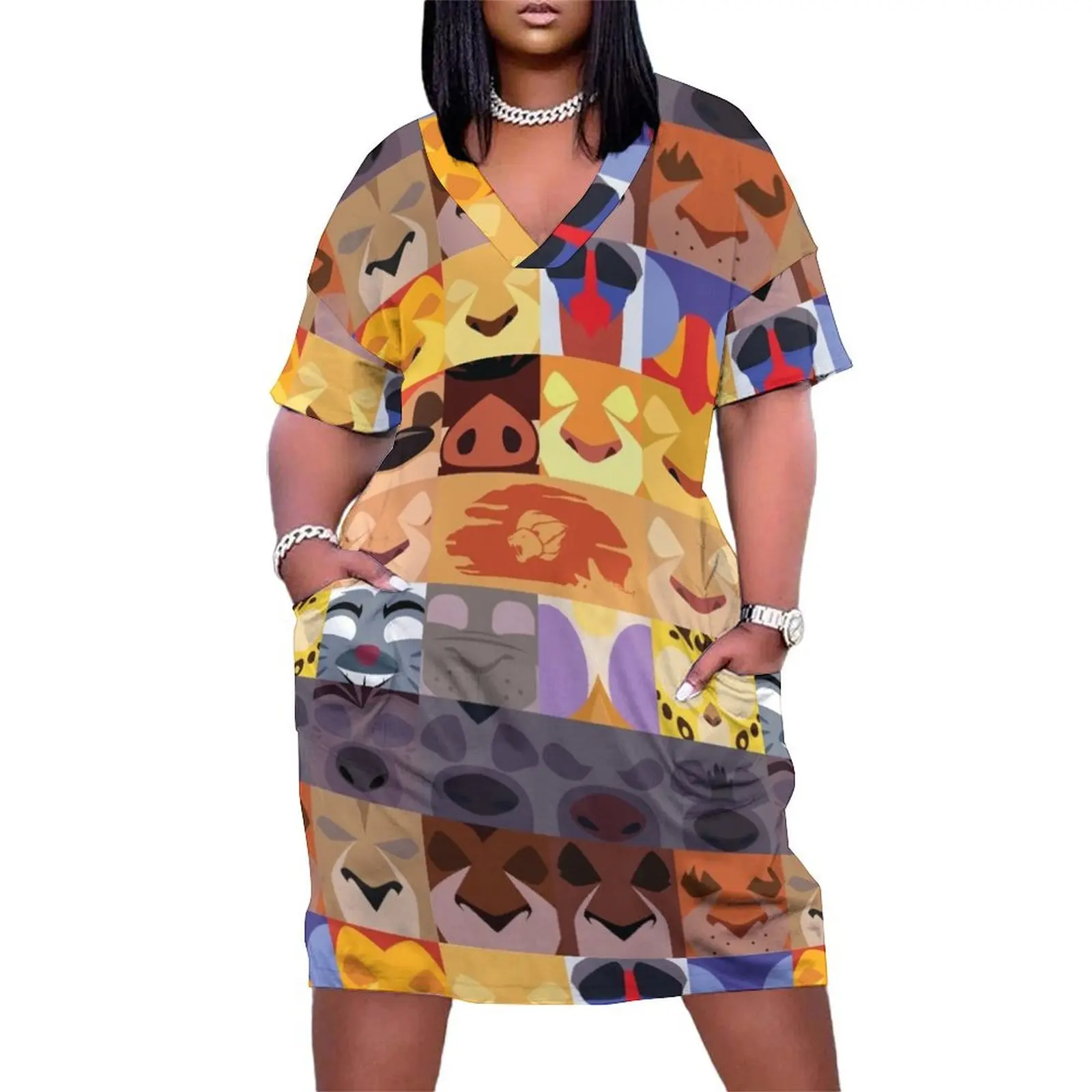 

Lion Guard and Outlanders Minimalist Icons Loose Pocket Dress luxury dresses summer dresses