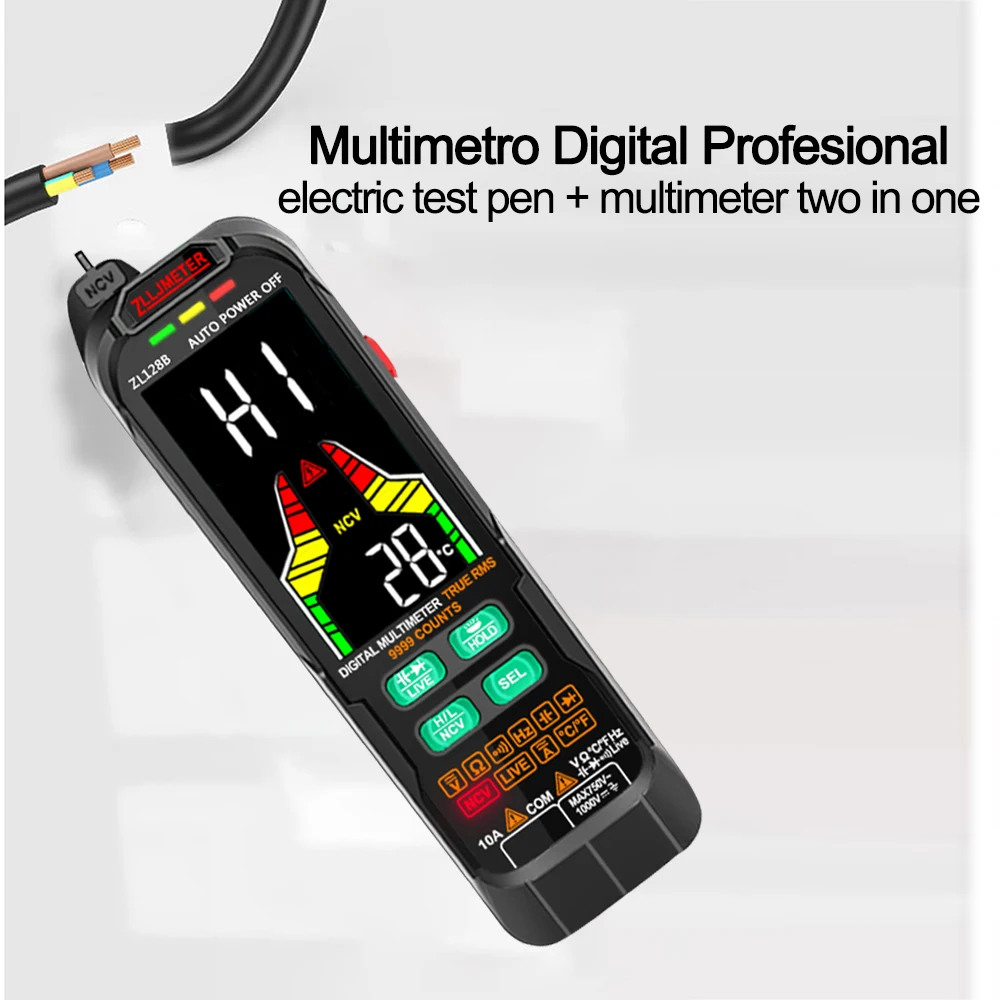 USB Multimeter Digital Profesional AC DC Current Voltage Detector Pen Auto Range Temp Capacitance T- RMS Multimetro Digital Test