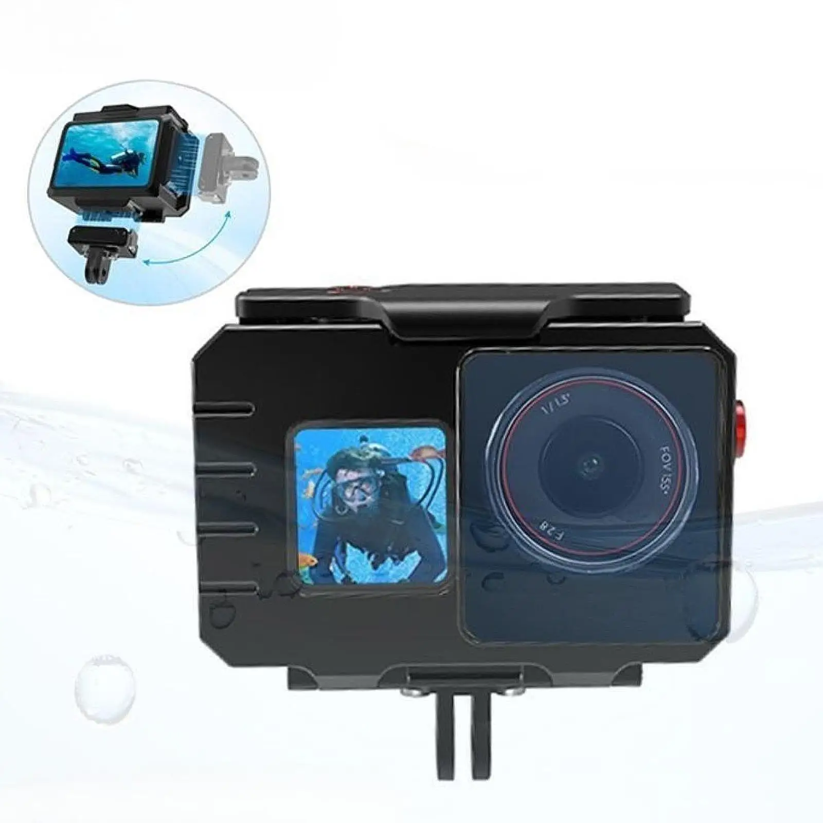 Picture 5: Action Camera Dive Protective Case Replace Easy to Use Accessories Underwater Housing 80 M Waterproof Design for Action5 Pro/4/3