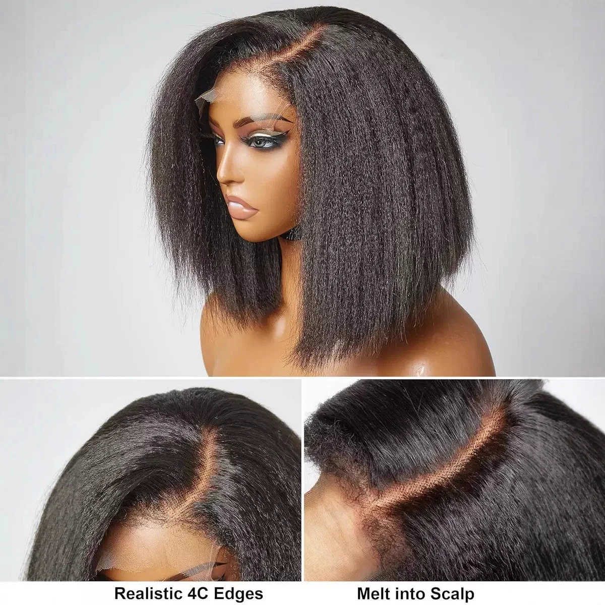 Realistic hair line design, hot rolled element wig wave head, not easy to lose hair, durable