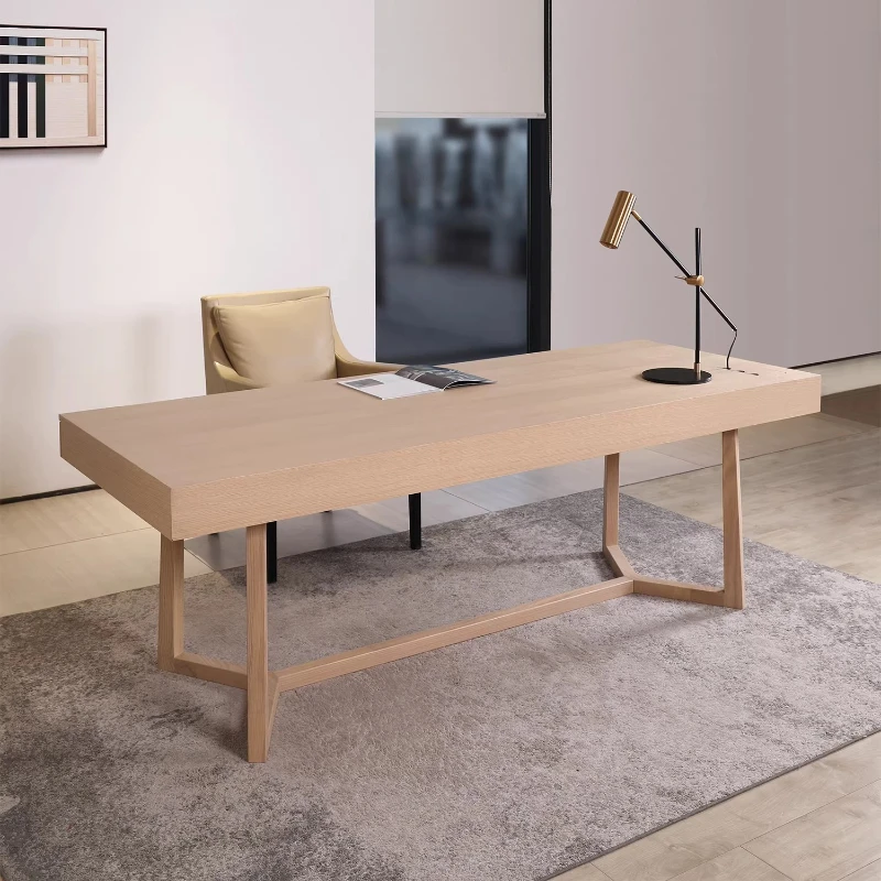 Wooden Modern Office Desk Space Saving Minimalist Reception Office Desk Computer Shelves Escritorio Oficina Trendy Furniture