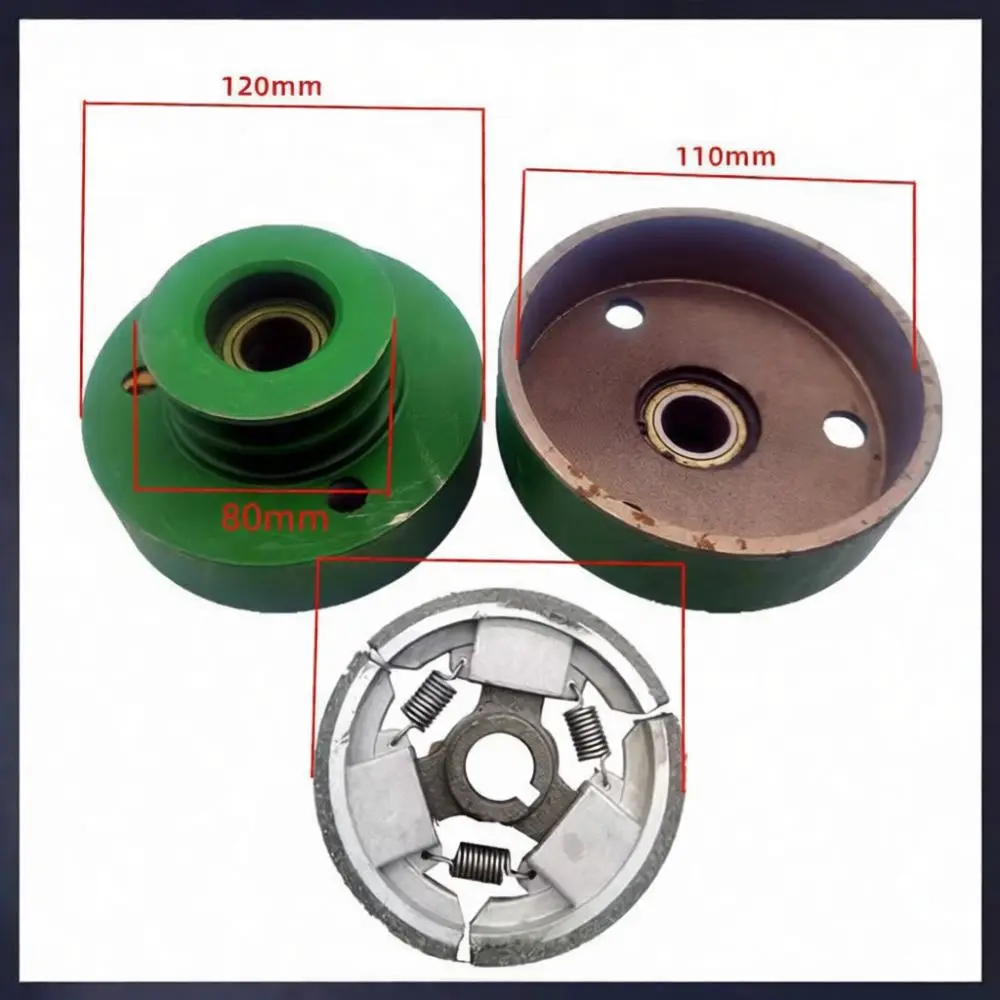 Replacement Clutch Set For 170F Engine Tiller Sprayer Gardening Power Tools Double Groove B Belt Pulley Repair Accessory