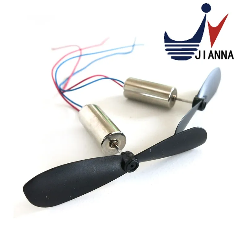 1set=2pcs DC3.7-4.2V 716 7*16MM Micro DIY Helicopter Coreless DC Motor With Propeller Great Torque High Speed Motor