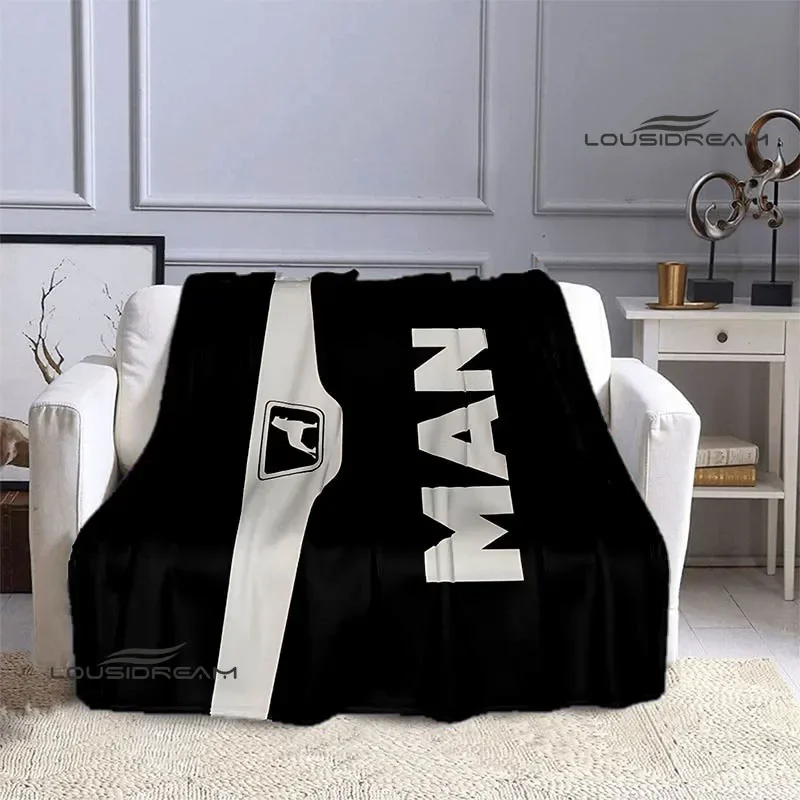 

Man truck logo printed blanket Flannel Soft Comfort Blanket Home Travel Blanket blankets for beds Picnic blankets Birthday Gift