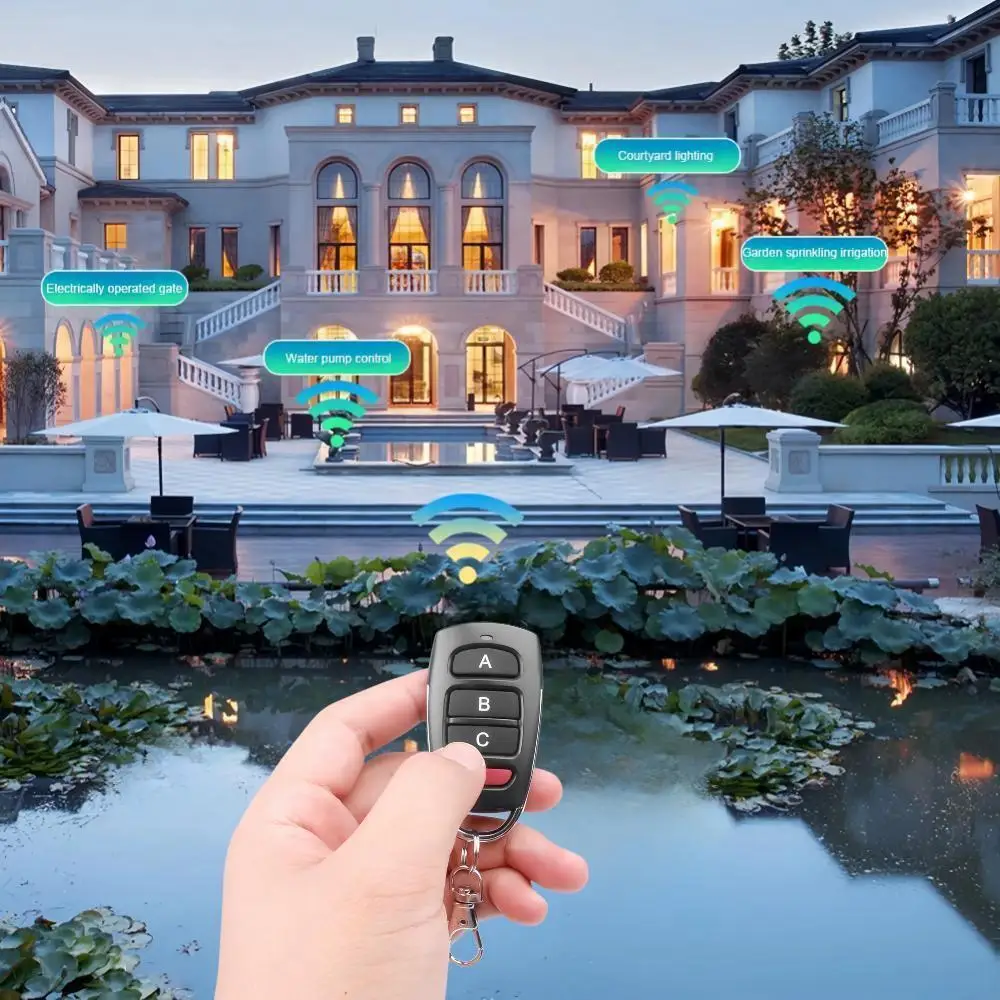 433Mhz RF Copy Remote Control Key 315mhz 4CH Transmitter Duplicated Cloning Code Car Key Fob Electric Garage Door Opener