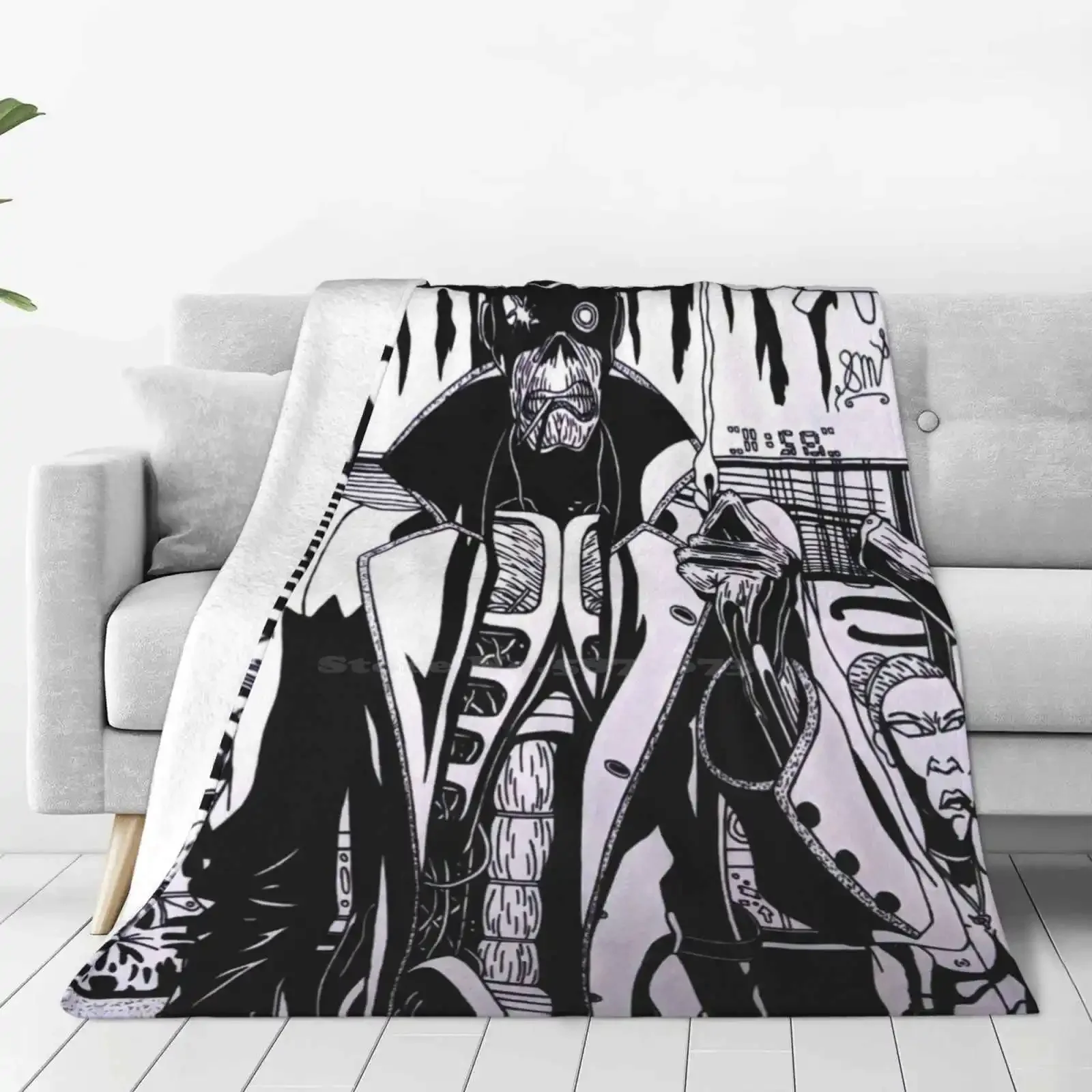 غريب في أرض غريبة التصميم الإبداعي بطانية الفانيلا الناعمة الخفيفة المعدنية الثقيلة سايبورغ مستقبلية موضوع الوحش الغريب #1