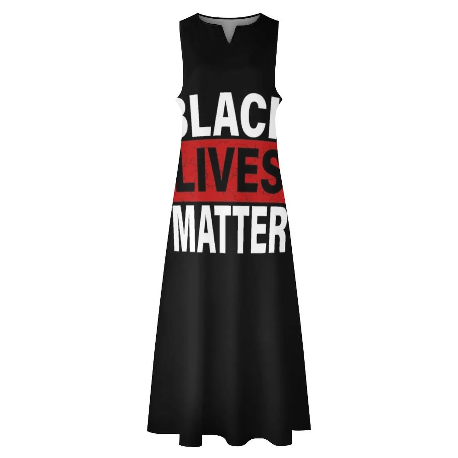 Black Lives Matter T-shirt met namen van slachtoffers - BLM lange jurk luxe dames feestjurk Jurk voor zwangere vrouwen