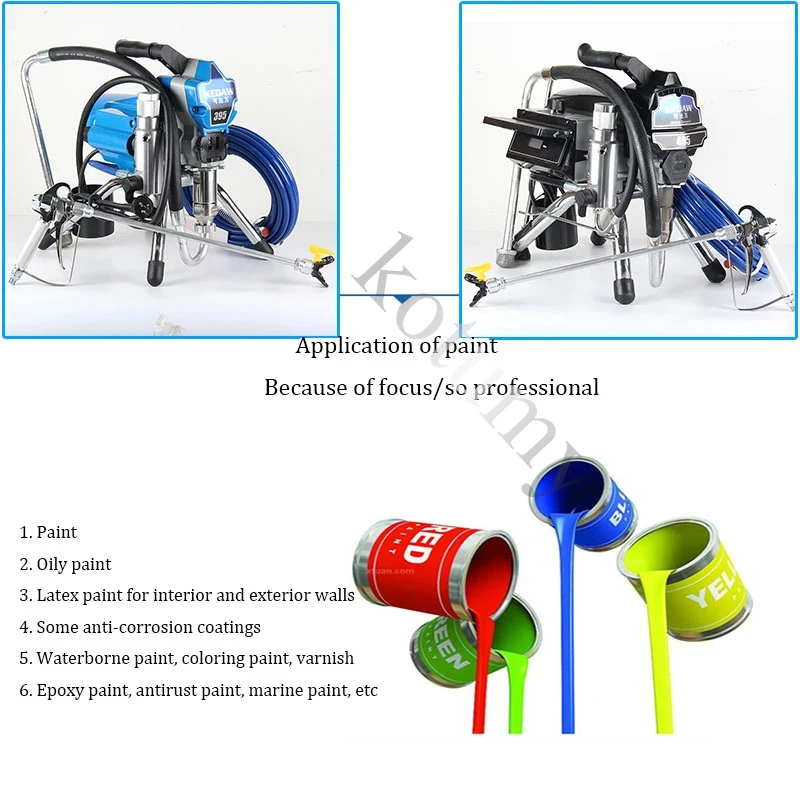 Electric Airless Paint Sprayer High Pressure Spraying Machine Oil Paint Sprayer Painting Machine Tool