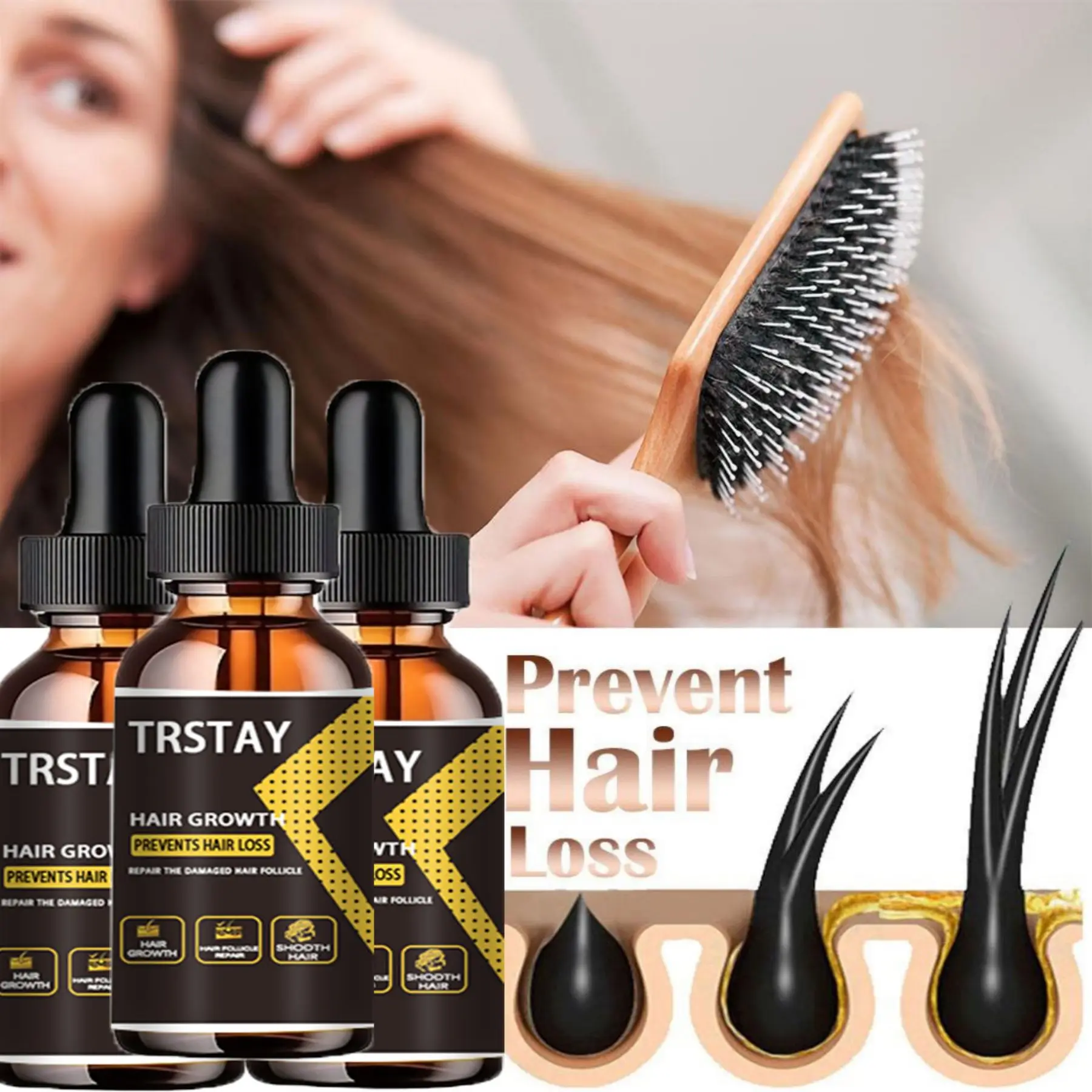 Hair Regrowth Essential Oils Essence for Man Woman