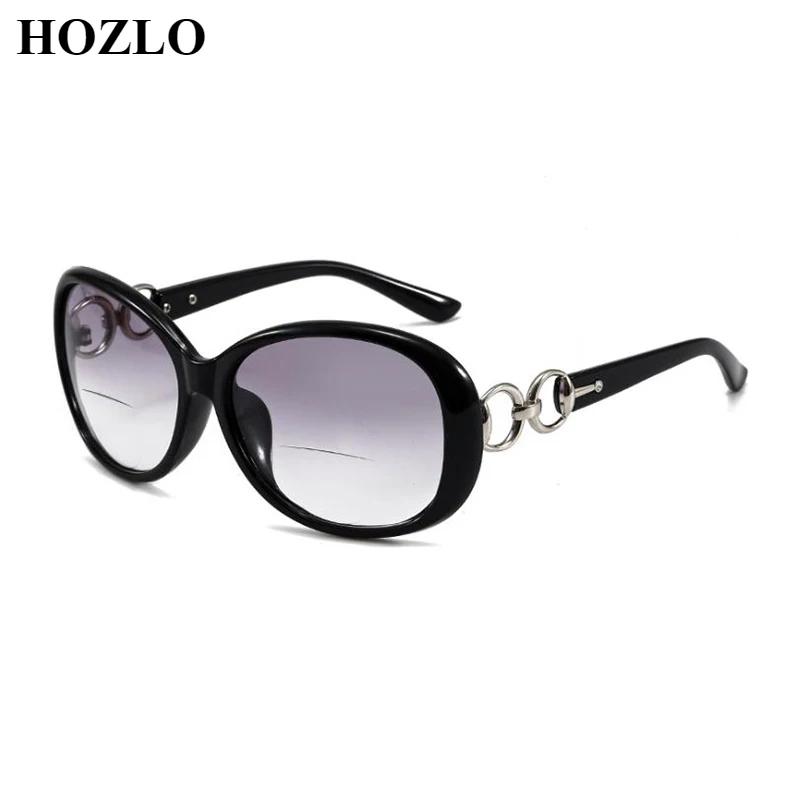 

Fashion Women Large Frame Bifocals Reading Sunglasses Ladies Look Near Far Presbyopic Spectacles Outdoor Drive Travel Eyeglasses