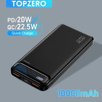 Power Bank 10000mAh Fast Charging,Portable Charger,External Battery,SCP QC3.0 PD 20W Powerbank 10000 mAh For iPhone 13 12 Xiaomi