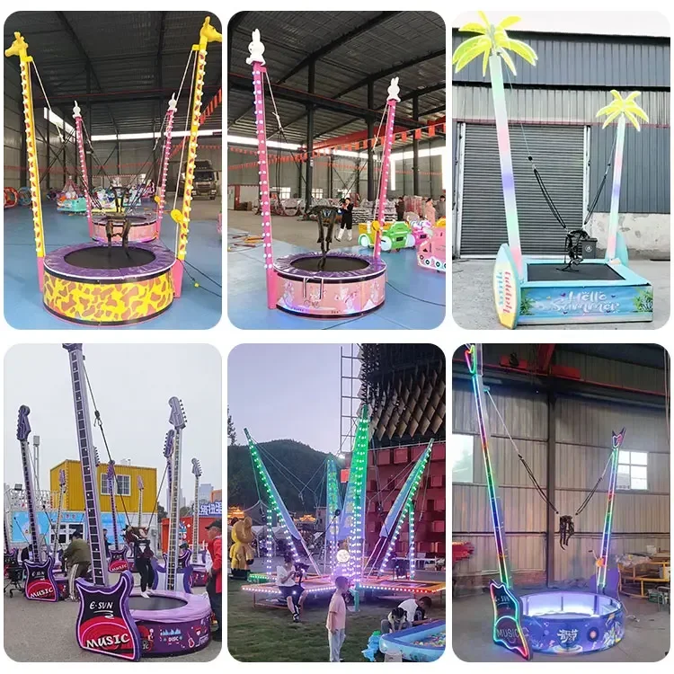 Price Park Backyard Carnival Ride Big Single Para 5 Trailer Jump 4 in 1 Jumping 4 2 1 persons Bungee-trampolin Bungee Trampoline