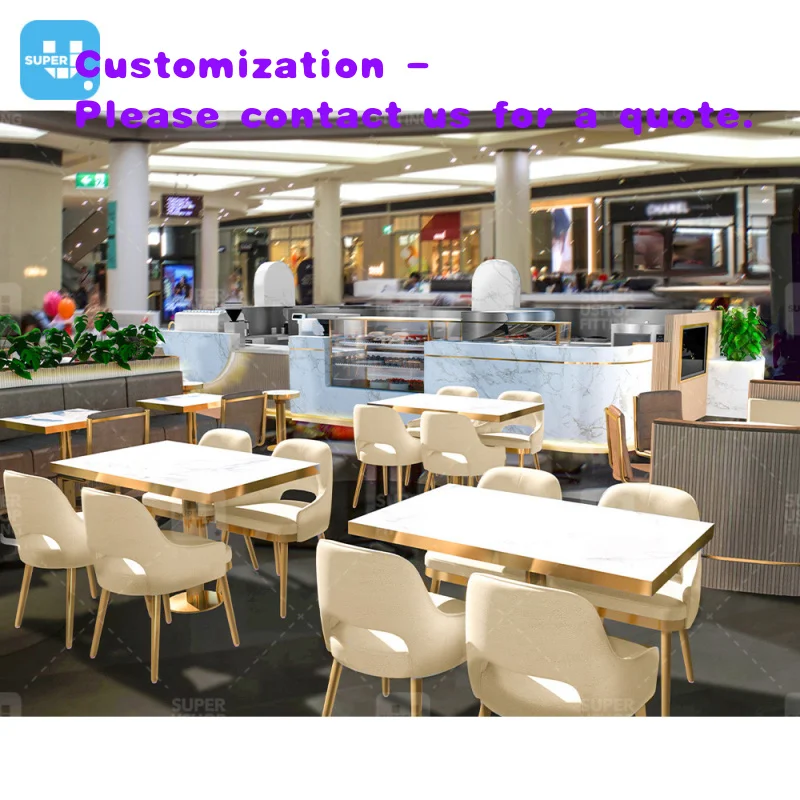

custom.Modern Custom Cafe Bar Counter Design Decoration Mall Kiosk Restaurant Booth Table Seating Area Bespoke Coffee Shop Furni