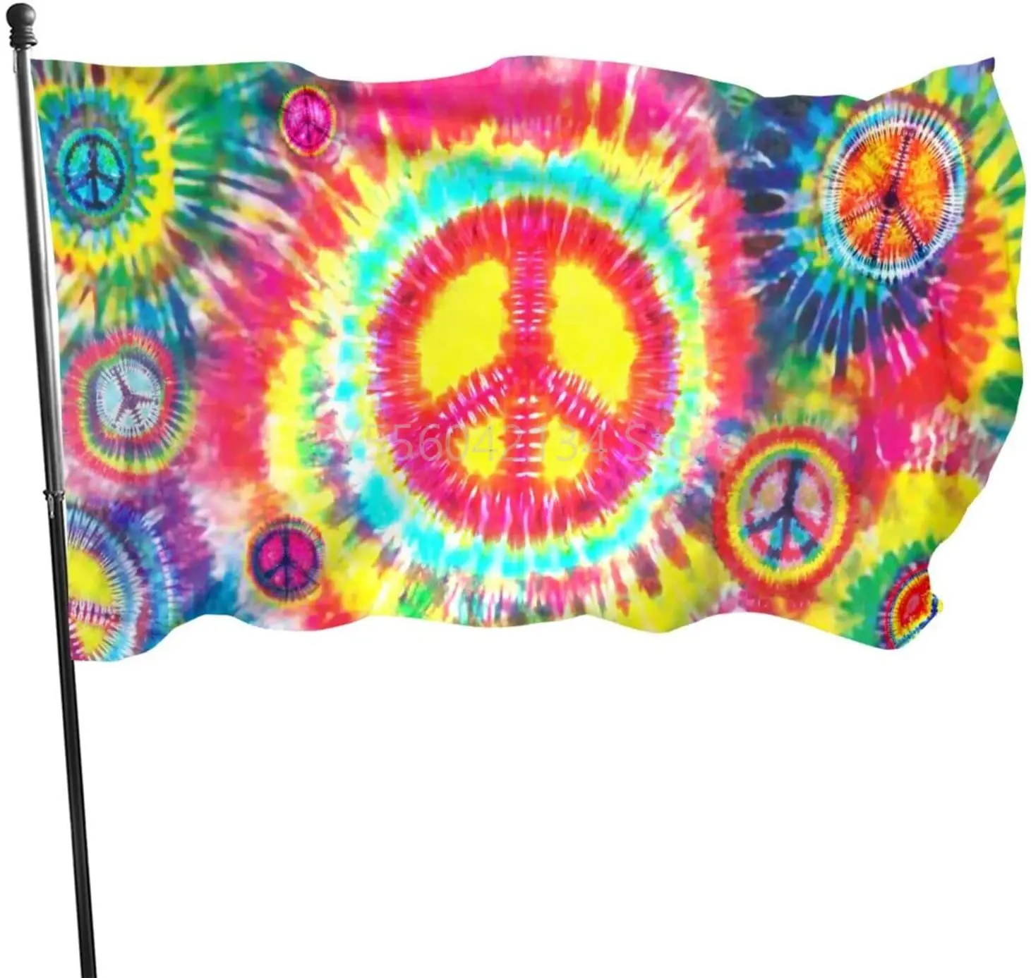 Tie Dye Peace flag Home Decoration Outdoor Decor Polyester Banners and Flags 90x150cm 120x180cm